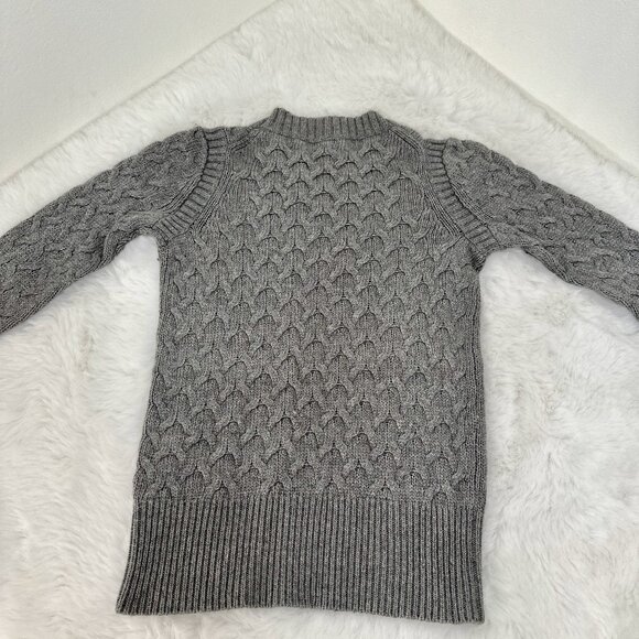 J.Crew women’s cable-knit sweater in a classic gray shade. - Picture 7 of 10